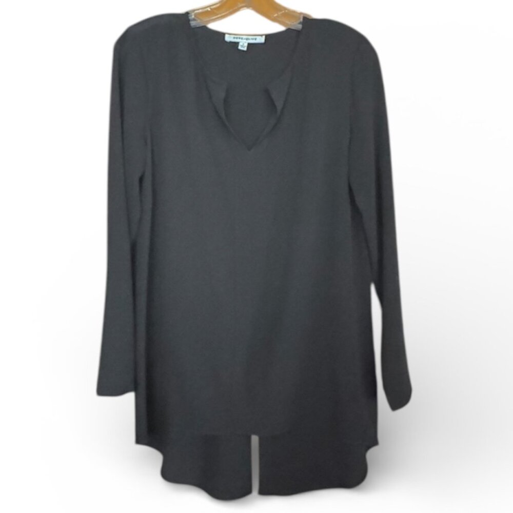 Rose + Olive Black Blouse